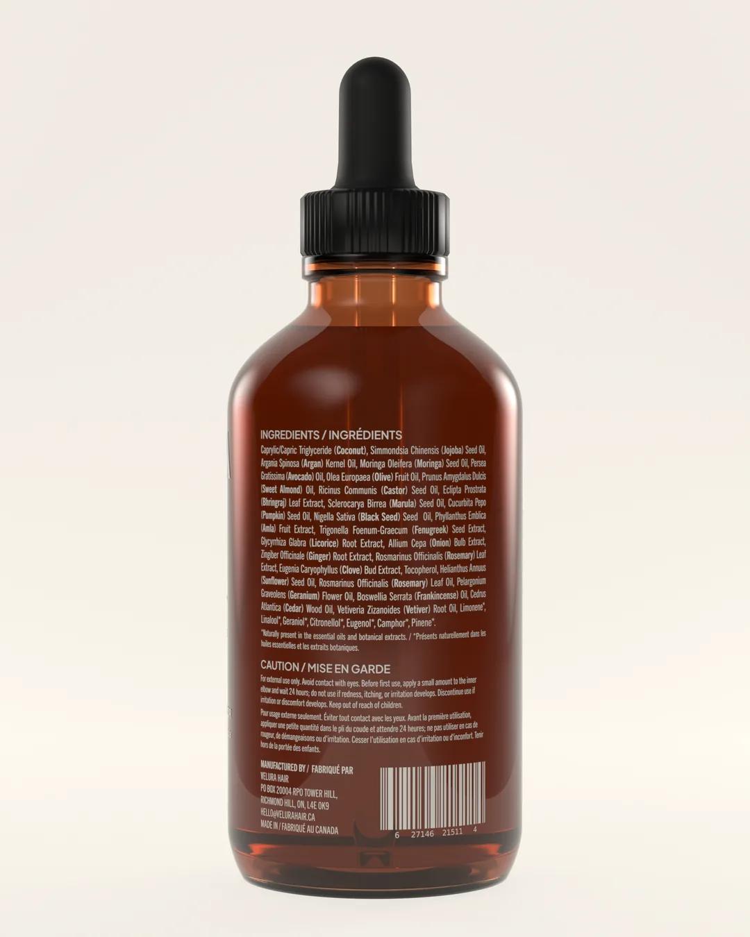 Elixir's ingredients label, with the full bilingual ingredient list and caution